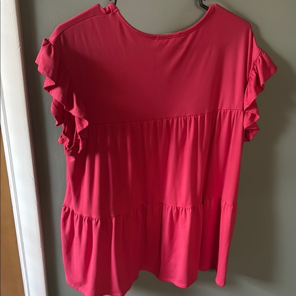 Pink Ruffle Sleeve Top - Picture 3 of 3